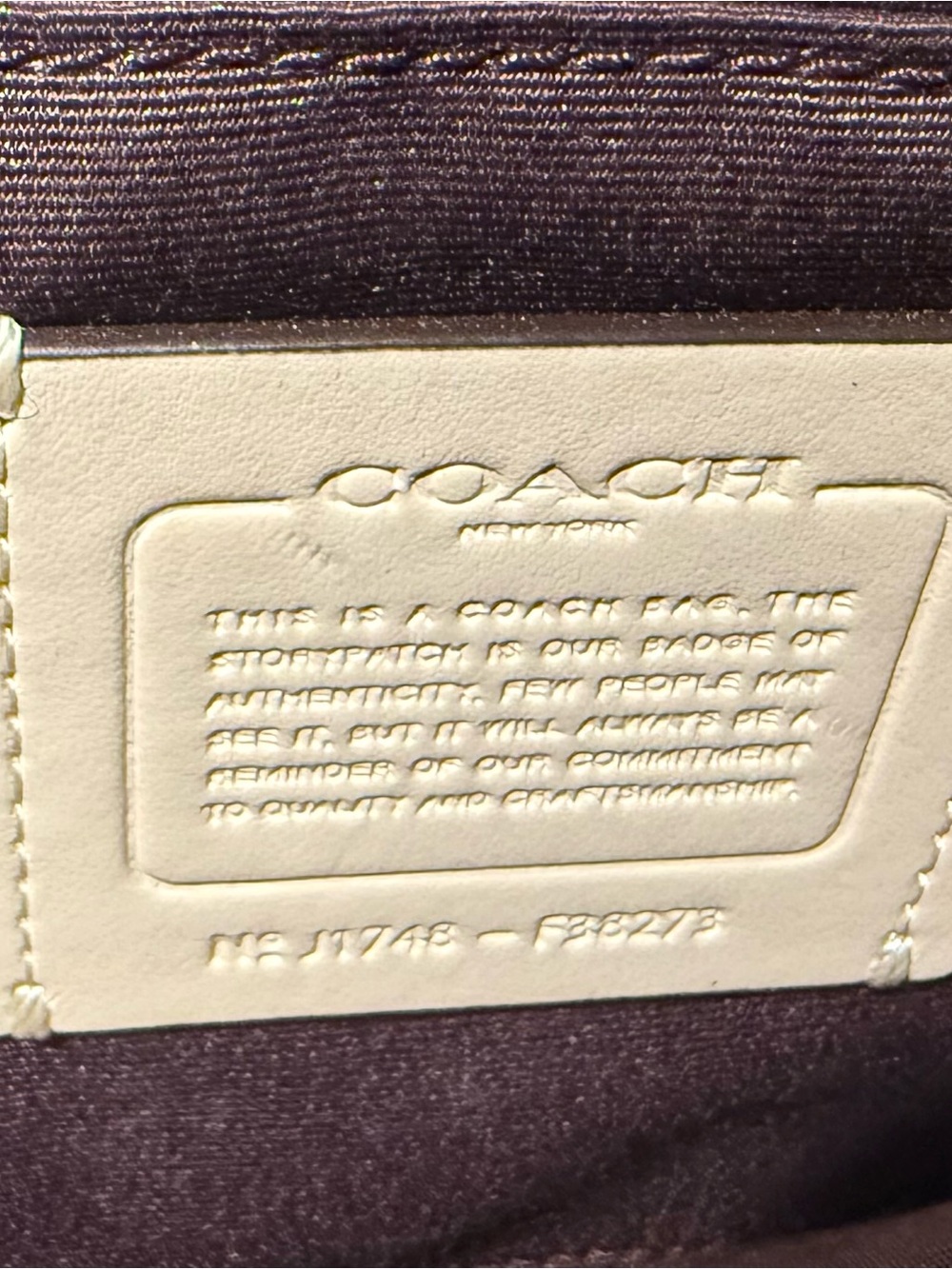 Coach Ivory Lyla Pebbled Leather Crossbody Bag with Gold Hardware - Picture 6 of 9